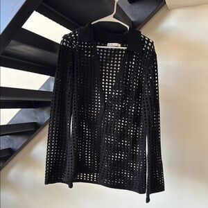 Black Crochet Women's Jacket
